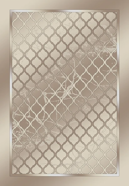 Makinede Yıkanabilir Leke Tutmaz  Bej-Vizon Dot Keçe Kaymaz Taban Modern Salon Saçaksız Halı B1284  BEJ-VİZON 200 x 300 - Resim 2