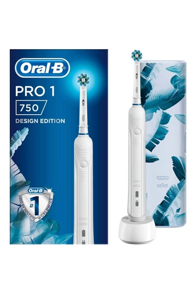 Oral-B Pro 1 750 Beyaz + Seyahat Kabı Şarj Edilebilir Diş Fırçası