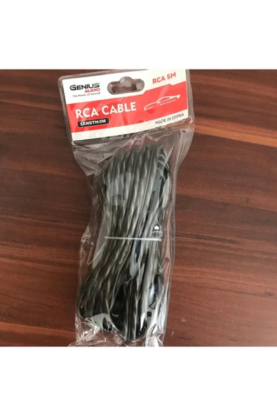 GENIUS STORE Genıus 2 Rca + 2 Rca 5Metre Tetikli Amfi Kablosu Rca Kablo - 2