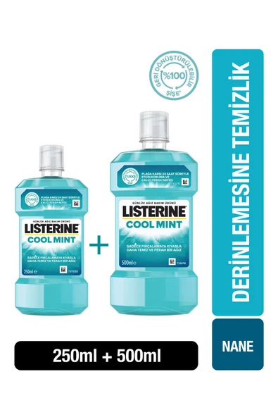 LİSTERİNE Cool Mint Ağız Bakım Suyu 500 + 250 ml