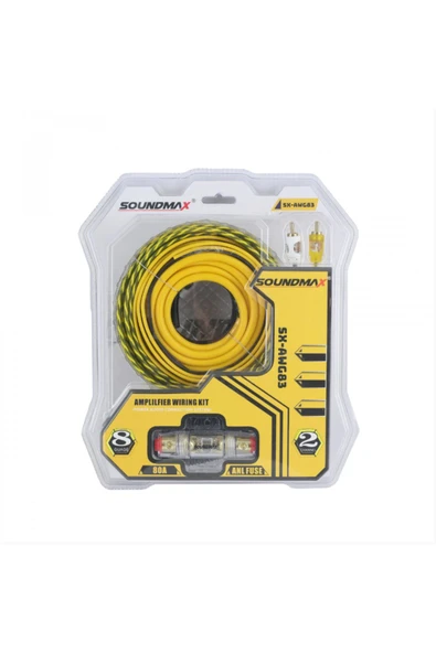 Soundmax 8 Awg Amfi̇ Kablo Seti̇