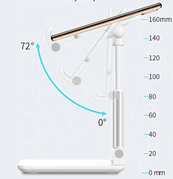 Katlanabilir Masaüstü Telefon Tutucu Stand CM-157 - 3
