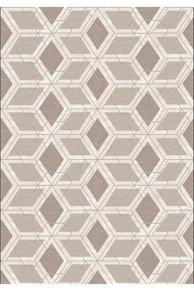 Makinede Yıkanabilir Leke Tutmaz  Vizon Makina Dokuma Kaymaz Taban Baklava Desen Halı Ald39  Vizon 160 x 230 ürün görseli