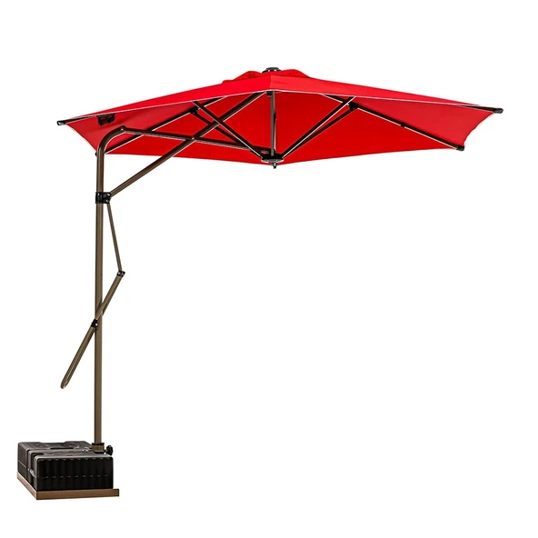 SAHRA 250/6 Yandan Gövdeli Bahçe Şemsiyesi - Kırmızı ürün görseli 1