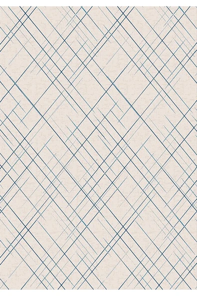 Makinede Yıkanabilir Leke Tutmaz  Mavi Makina Dokuma Kaymaz Taban Cam Kırığı Desen Halı Ald41  Mavi 80 x 150 ürün görseli