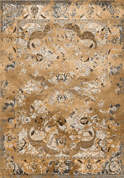 Makinede Yıkanabilir Leke Tutmaz  Kahverengi Dot Keçe Kaymaz Taban Göbekli Salon Saçaksız Halı E4147  KAHVERENGİ 100 x 300 - 2