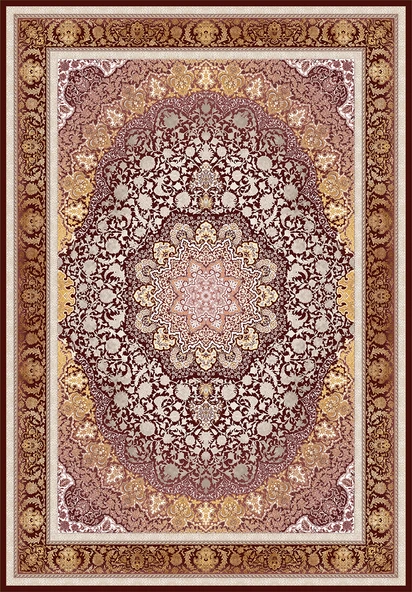 Makinede Yıkanabilir Leke Tutmaz  Mürdüm Dot Keçe Kaymaz Taban Göbekli Salon Saçaksız Halı E4153  MÜRDÜM 100 x 200 - Resim 2