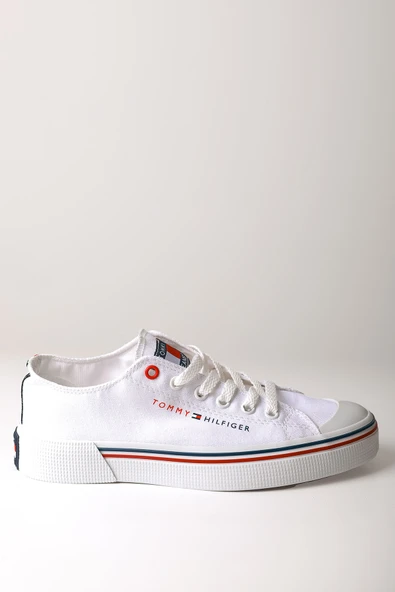 TOMMY HİLFİGER KADIN KETEN AYAKKABI BEYAZ - 2