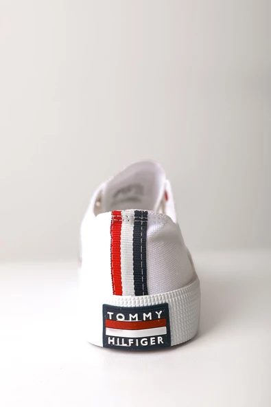 TOMMY HİLFİGER KADIN KETEN AYAKKABI BEYAZ - 3