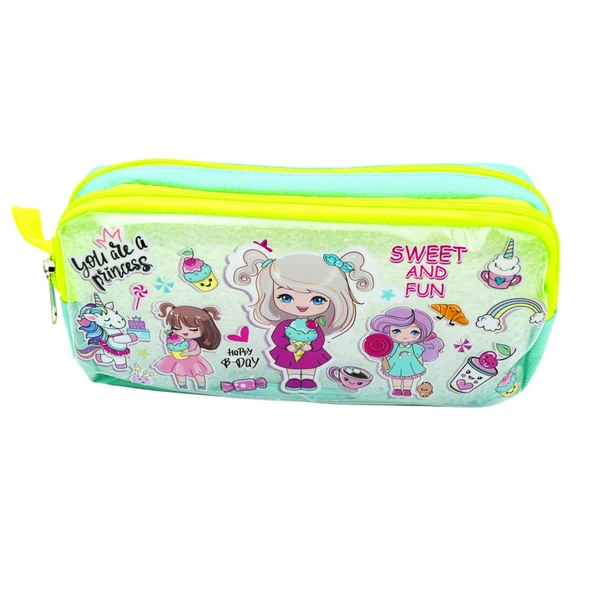 Mikro Çift Gözlü Kalemlik  Şeffaf PVC MK-S20 - 6
