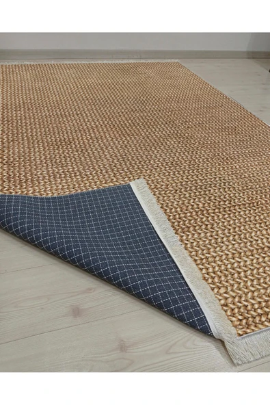 Makinede Yıkanabilir Leke Tutmaz  kahverengi Asil Home Pamuk Taban Soft Kumaş Halı C2090SOFT  kahverengi 160 x 230 ürün görseli