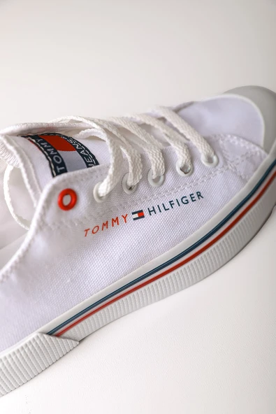 TOMMY HİLFİGER KADIN KETEN AYAKKABI BEYAZ - 6