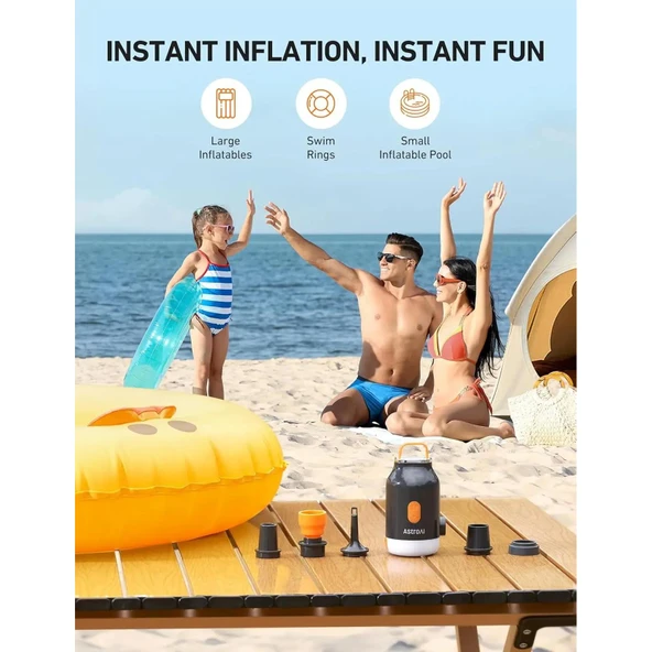 Astroai Mini Sarjli Hava Pompasi 3000mAH AIRUN BC3 - 2