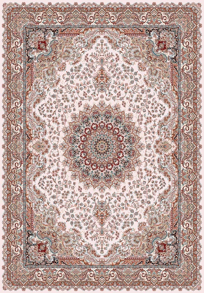 Makinede Yıkanabilir Leke Tutmaz  Pudra-Kırmızı Dot Keçe Kaymaz Taban Göbekli Salon Saçaksız Halı E4169  PUDRA-KIRMIZI 180 x 280 - 2