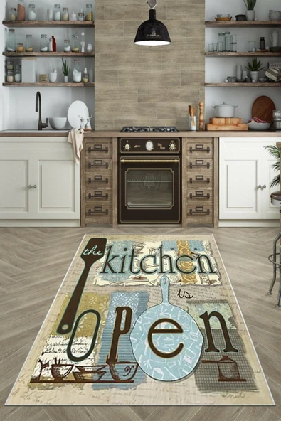 Makinede Yıkanabilir Leke Tutmaz  Multi Dot Keçe Kaymaz Taban Kıtcheın Mutfak Halı Saçaksız M58  ÇOKLU 180 x 280 - Resim 5