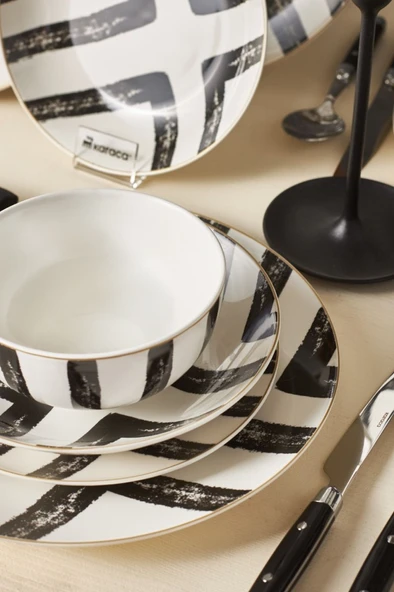 Karaca Black Blush Porselen 24 Parça 6 Kişilik Yemek Takımı - 4