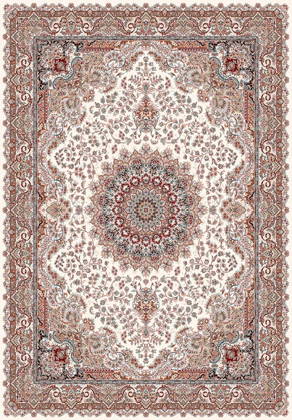 Makinede Yıkanabilir Leke Tutmaz  Krem-Kırmızı Dot Keçe Kaymaz Taban Göbekli Salon Saçaksız Halı E4168  KREM-KIRMIZI 80 x 200 - Resim 2