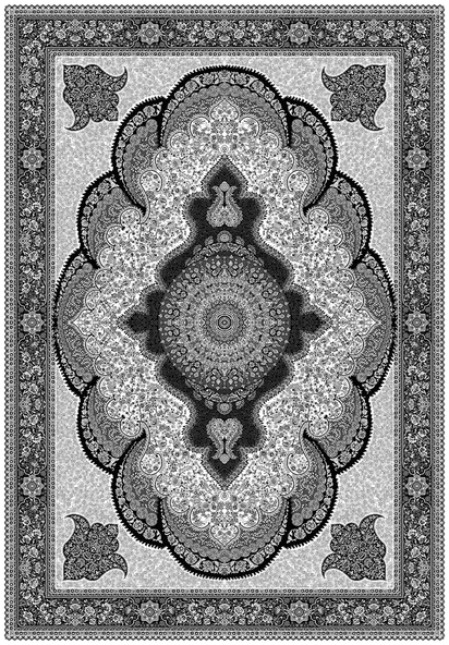 Makinede Yıkanabilir Leke Tutmaz  Siyah-Gri Dot Keçe Kaymaz Taban Göbekli Salon Saçaksız Halı E4164  SİYAH-GRİ 80 x 300 - Resim 2