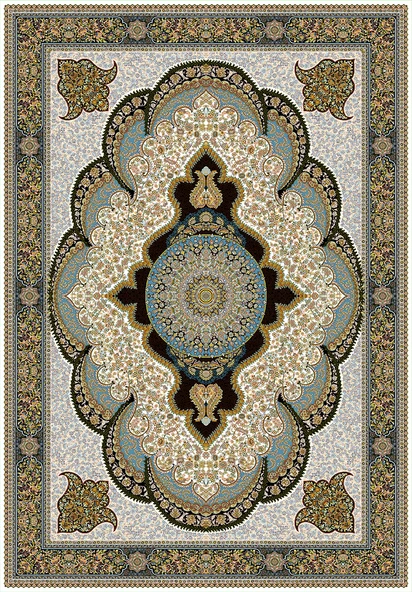 Makinede Yıkanabilir Leke Tutmaz  Mavi Dot Keçe Kaymaz Taban Göbekli Salon Saçaksız Halı E4162  MAVİ 100 x 300 - Resim 2