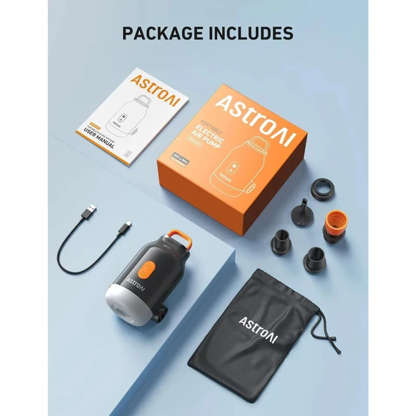 Astroai Mini Sarjli Hava Pompasi 3000mAH AIRUN BC3 - 8