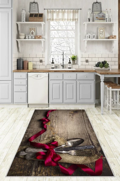 Makinede Yıkanabilir Leke Tutmaz  Multi Dot Keçe Kaymaz Taban Kurdele Tasarım Mutfak Saçaksız Halı LB241  ÇOKLU 160 x 230 - Resim 6