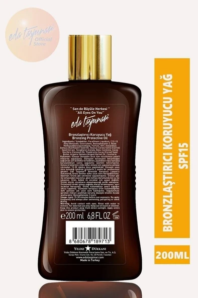 Eda Taşpınar Bronzlaştırıcı Koruyucu Yağ Spf 15 20 - 2