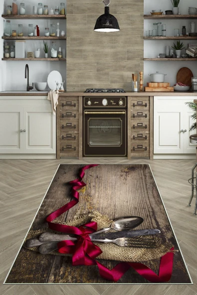 Makinede Yıkanabilir Leke Tutmaz  Multi Dot Keçe Kaymaz Taban Kurdele Tasarım Mutfak Saçaksız Halı LB241  ÇOKLU 160 x 230 - Resim 5