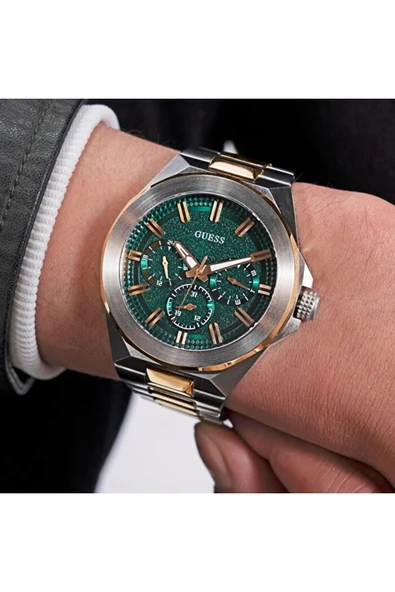 Guess Gugw0798g3 Çelik Kasa Çelik Kordonlu Erkek Kol Saati - Resim 7