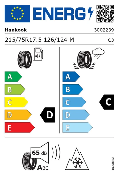HANKOOK 215/75R17.5 128/126M DÜZ  Ah35 M+S-ÜRETİM YILI 2022 - 4
