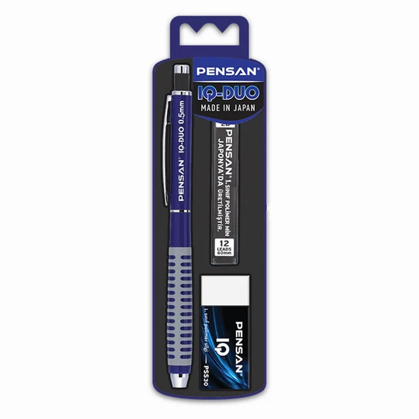 Pensan IQ Duo 0.5mm Mekanik Kurşun Kalem Seti - Mavi