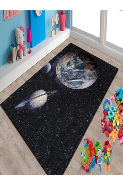 Makinede Yıkanabilir Leke Tutmaz  ÇOKLU Asil Home Pvc Taban Çocuk Halısı ÖDÇOCUK  ÇOKLU 80 x 300