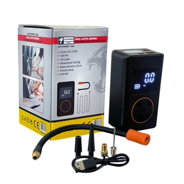 Catpower 1080 Dijital Lastik Şişirme Pompası 12v - 2