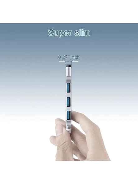 USB ÇOĞALTICI ÇOKLAYICI 4 PORT USB 3.0 HUB SLİM ADAPTÖR SPLİTTER PC LAPTOP NOTEBOOK IÇİN 20 CM - Resim 4
