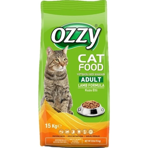 Ozzy Kuzu Etli Yetişkin Kedi Maması 15 KG