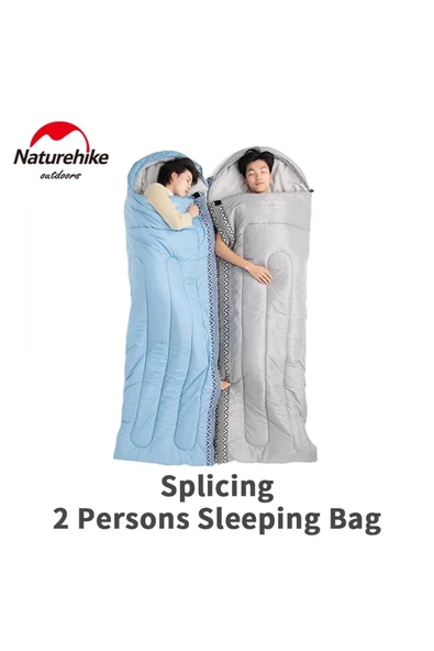 Naturehike L250 Zarf Tarzı Kapüşonlu Uyku Tulumu -10°c Mavi - 2