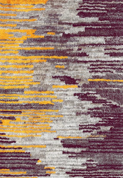 Makinede Yıkanabilir Leke Tutmaz  Mürdüm Deko Deri Kaymaz Taban Modern Salon Saçaksız Halı A163  MÜRDÜM 80 x 200 - Resim 2