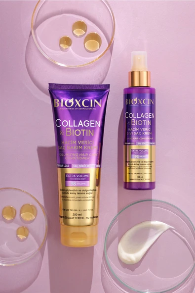 BİOXCİN Collagen & Biotin Ekstra Hacim Saç Kremi 250 ml - Kolajen Biotin Ince Seyrek Saçlar - 7