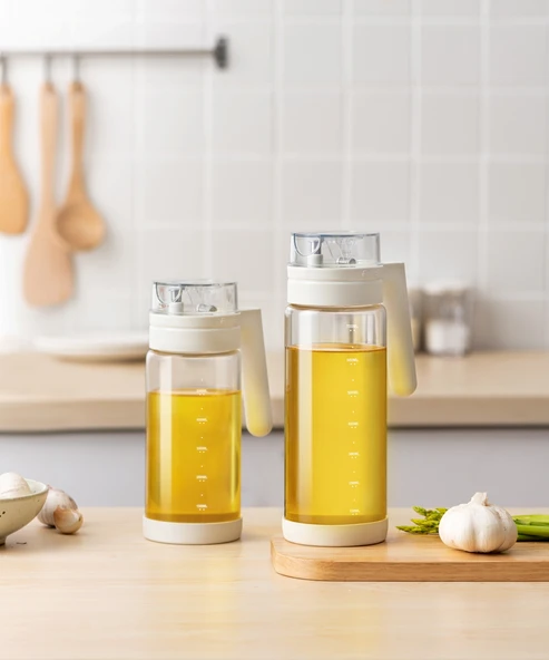 Pinmoo Basic Kulplu Otomatik Kapak Yağdanlık 550 ml - 2