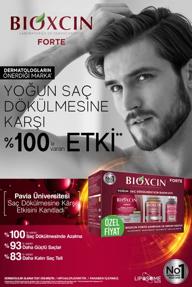 BİOXCİN Forte Yoğun Bakım Kiti (Tablet-Şampuan-Serum) Yoğun Saç Dökülmesi Seti - 8
