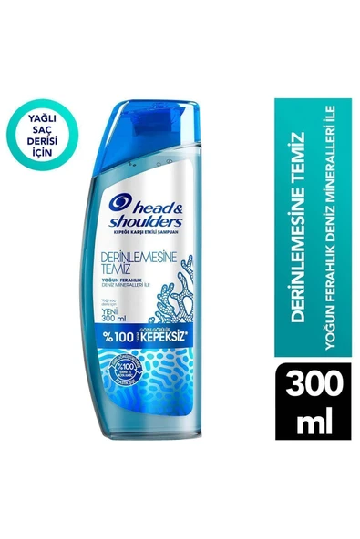 HEAD&SHOULDERS Derinlemesine Temiz Şampuan Saç Derisi Detoksu 300 ml