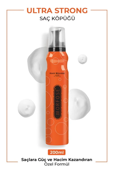 MORFOSE Ultra Strong Saç Köpüğü 200 ml - Güçlü Tutuş