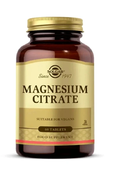 SOLGAR Magnesium Citrate 200 Mg 60 Tablet (MAGNEZYUM MAGNESYUM SİTRAT - 2
