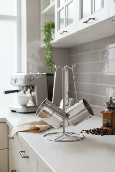 Bambum Rose - 3'lü Çelik Cezve - Resim 2