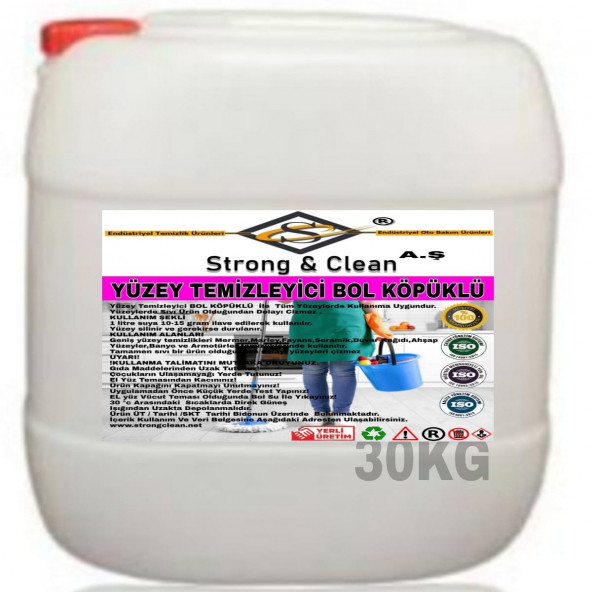 Yüzey Temizleyici Köpüklü 30kg