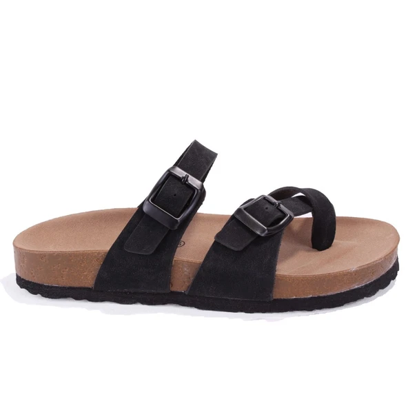 Fly Soft S042031 Siyah Günlük Ortopedik Parmak Arası Kadın Spor Terlik - Resim 2