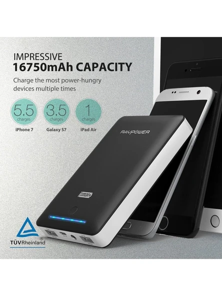 Ravpower 16750mAh Powerbank Çift iSmart 2.0 USB Bağlantısı RP-BP19 - 4