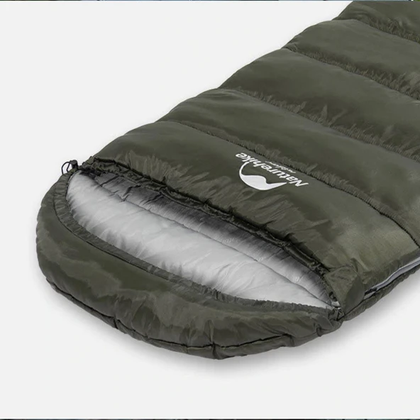 Naturehike U250 Zarf Tarzı Kapüşonlu Uyku Tulumu -10°C  HAKİ Left - 4
