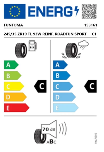 Funtoma 245/35 ZR19 TL 93W REINF. ROADFUN SPORT Yaz Lastiği (Üretim Tarihi:2025) - Resim 2