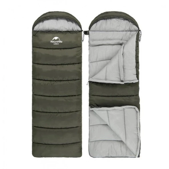 Naturehike U250 Zarf Tarzı Kapüşonlu Uyku Tulumu -10°C  HAKİ Left - 5
