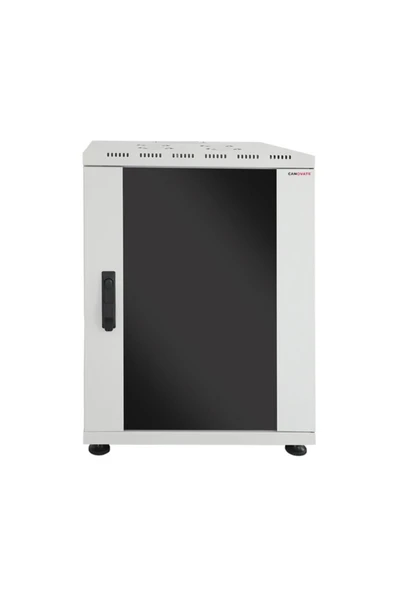 Canovate 22U 600x600mm 19'' Dikili Tip Network Rack Kabinet Gri Flatpack 2 Yıl Üretici Garantili - 2